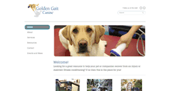 Desktop Screenshot of goldengaitcanine.com